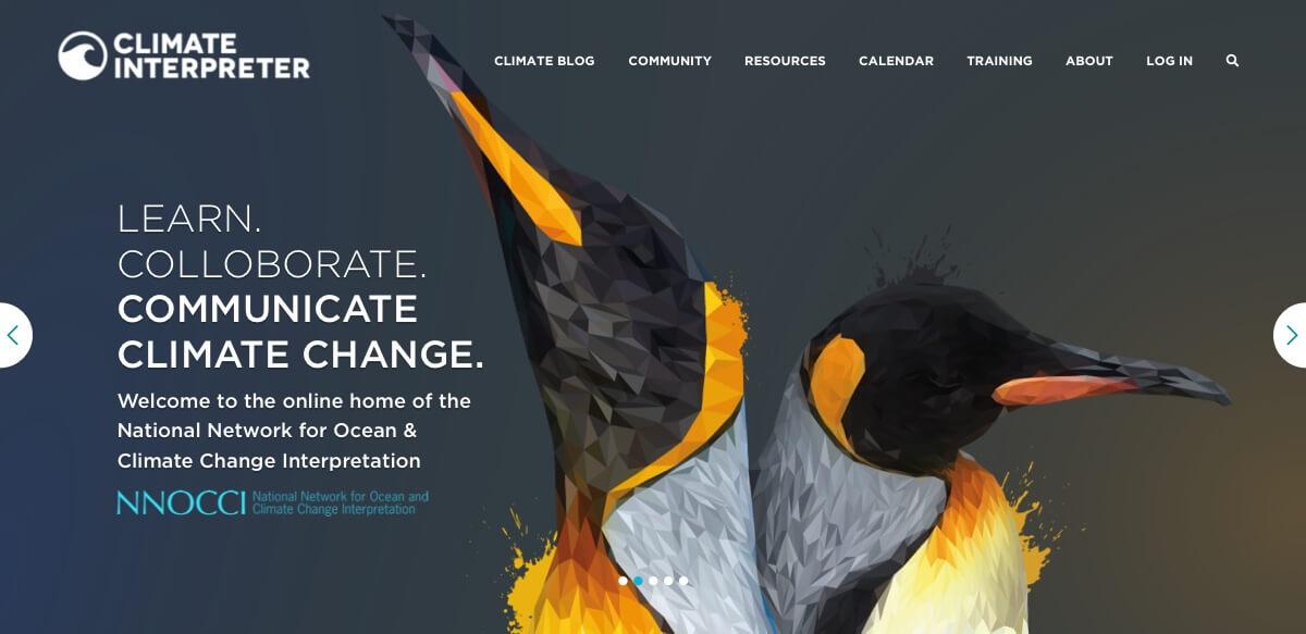 Homepage slide with birds illustrated in a geometric fashion