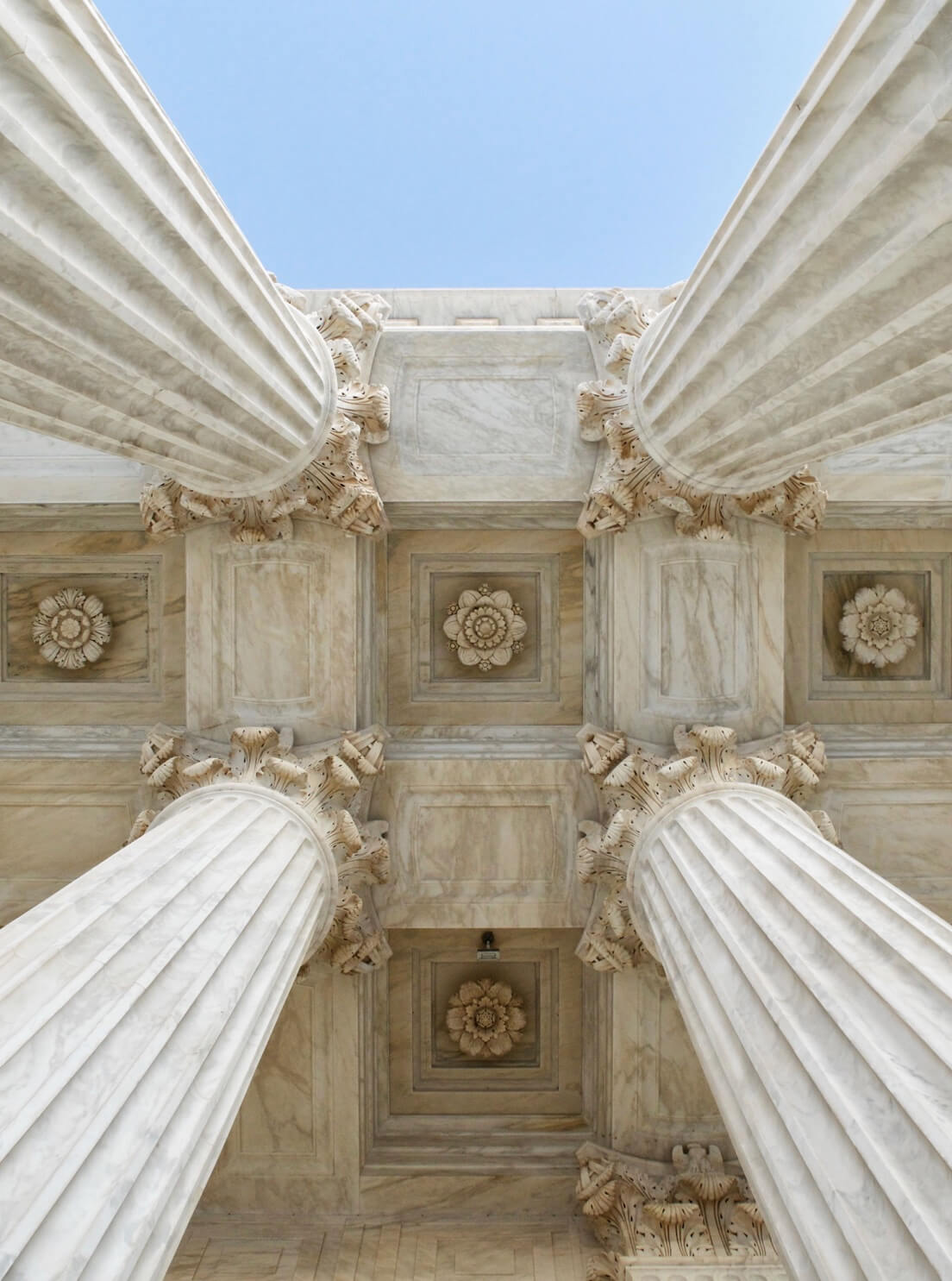 Photo of the pillars at the Supreme Court of the United States
