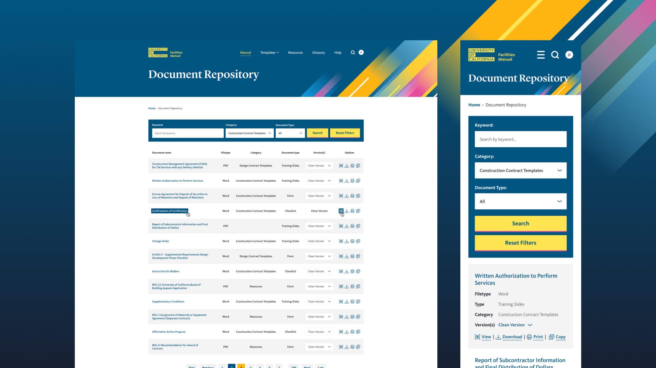 Design for the new document repository.